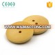 Hot new products boxwood material small nature 2 hole flatback wooden buttons