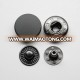 matt black press buttons/snaps fasteners for clothing