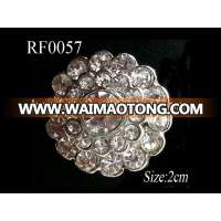 RF 0057 Wholesale 4/5" garment crystal rhinestone shank button