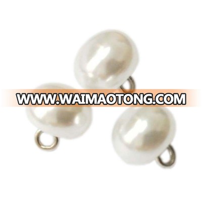 Very popular Material Wholesale fashion round plastic pearl shirt button,loose pearl button