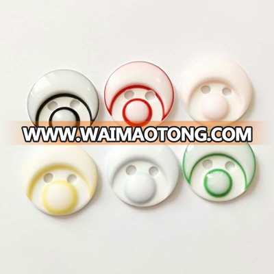 Hot selling 2 hole round easy resin shirt buttons