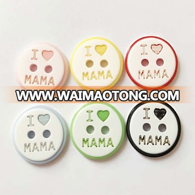 Wholesale 2 hole round resin baby shirt buttons