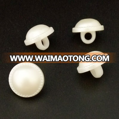 Sewing shank plastic painting 18mm round white pearl button accessories parts