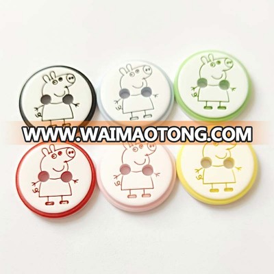 2 Hole piggy round resin baby shirt buttons for shirt