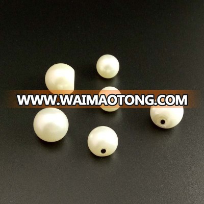 Recycled painting eco-friendly custom plastic pearl button faux pearl plastic beads