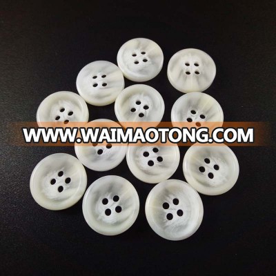 Decorative existing high-end white horn resin flatback button