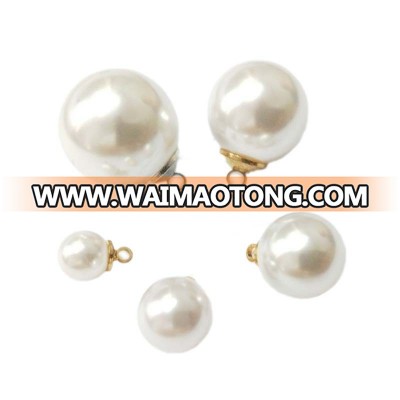 High quality Wholesale fashion round plastic pearl button