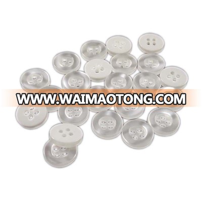 Wholesale dry-clean round 4-holes resin button ,transparent resin shirt button