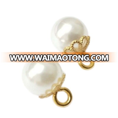 Low price good quality round plastic pearl shirt button